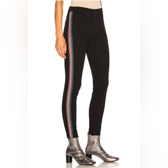 Mother High Waisted Looker Ankle Fray in Guilty Glitter Racer size 26 - Picture 6 of 10